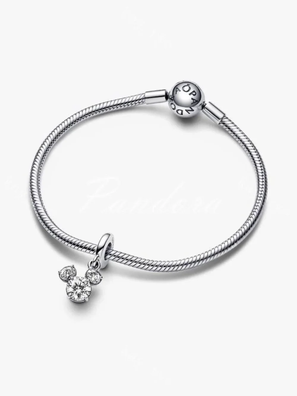 Disney Mickey Mouse Sparkling Head Silhouette Dangle Charm
